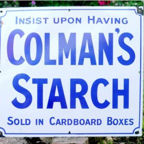 image of colman's enamel sign