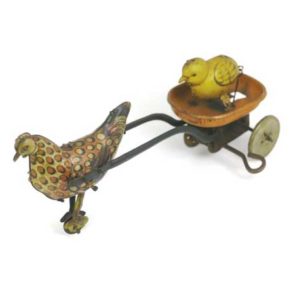 image of Eberl Hen and Chick tin windup toy